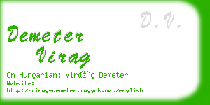 demeter virag business card